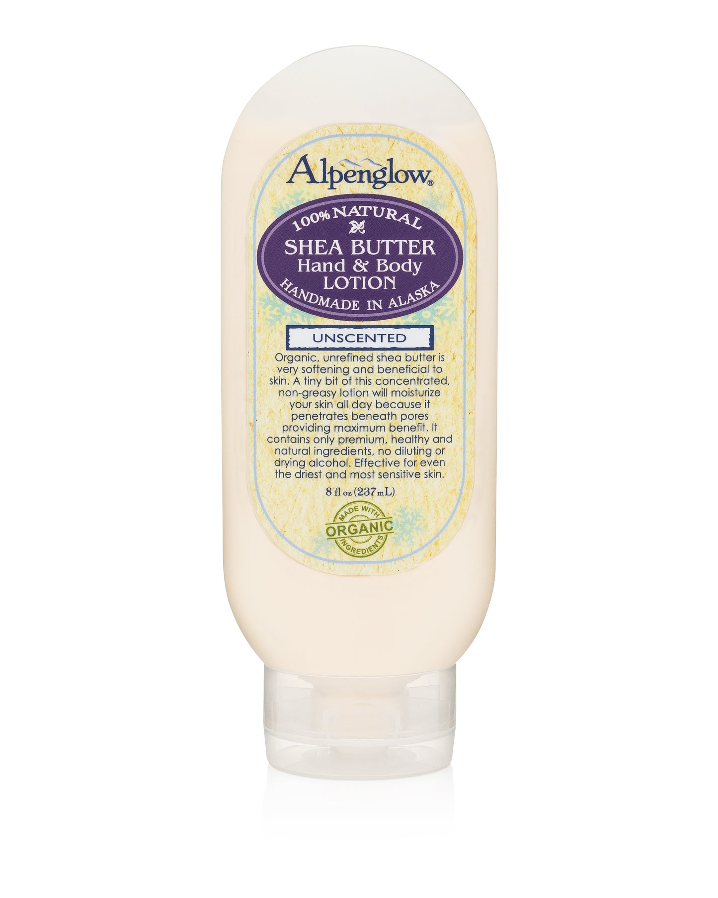 Hand & Body Lotion - Unscented 8 oz - Alpenglow Skin Care
