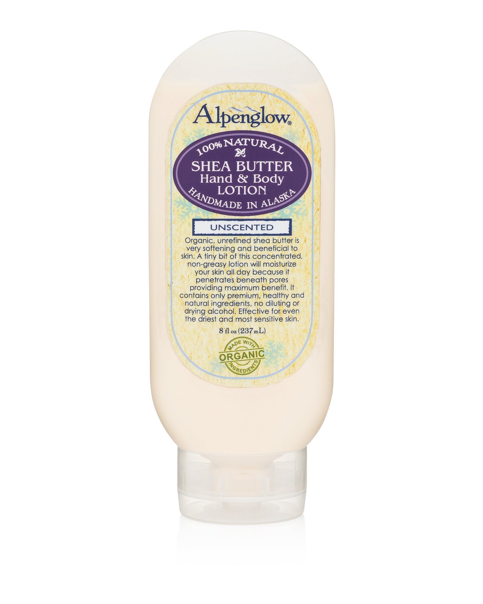 Hand & Body Lotion - Unscented 8 oz - Alpenglow Skin Care